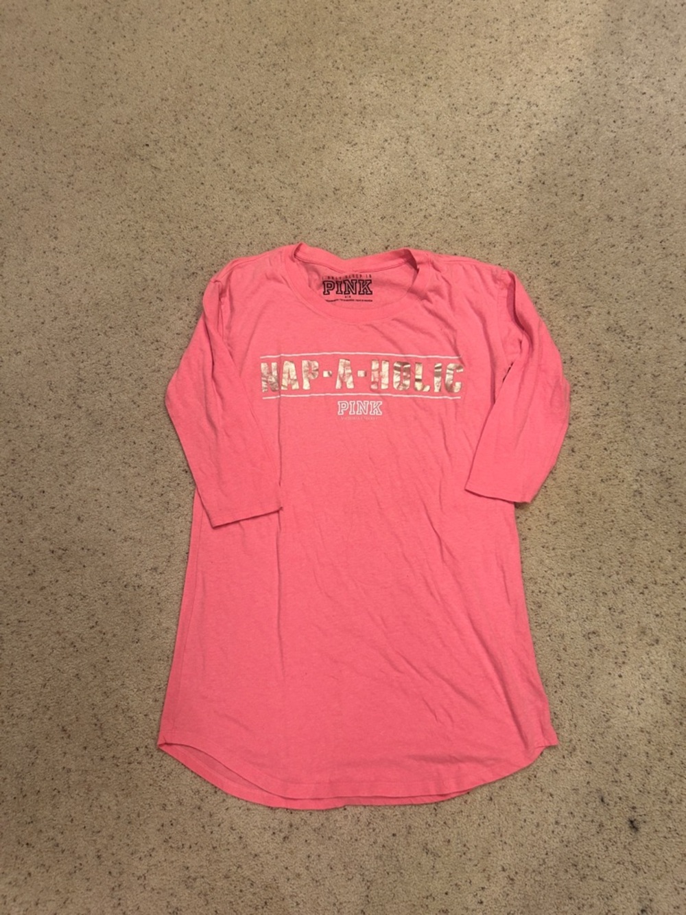 VS PINK Hot Pink 'Nap-a-holic' Sleep Shirt/Nightgown